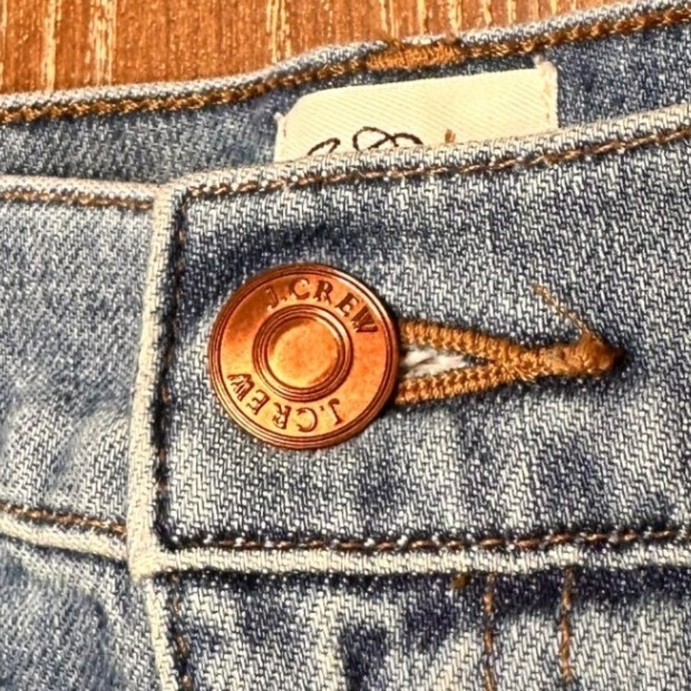 J.Crew Denim Light Wash Distressed Jeans Size 37 Plus Size Streetwear Casual - Picture 4 of 8